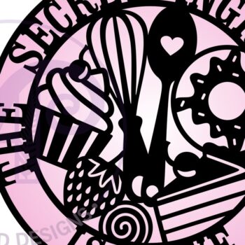 Intra απο ξύλο plywood 3mm-4mm πάχος – Επιτοίχια επιγραφή Secret Ingredient Baking, Δίασταση  20x20 cm INTRAFABR-81369094 - Image 3