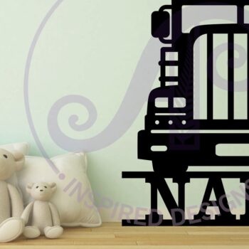 Intra απο ξύλο plywood 3mm-4mm πάχος – Αρχείο κοπής λέιζερ Name Semi Truck Δίασταση  20x20 cm INTRAFABR-102086579 - Image 2