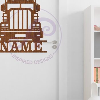 Intra απο ξύλο plywood 3mm-4mm πάχος – Αρχείο κοπής λέιζερ Name Semi Truck Δίασταση  20x20 cm INTRAFABR-102086579 - Image 3