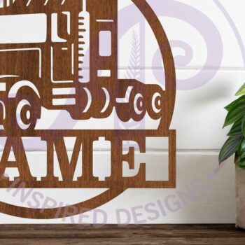 Intra απο ξύλο plywood 3mm-4mm πάχος – Σημάδι ονόματος ημιφορτηγού Laser Δίασταση  20x20 cm INTRAFABR-100978268 - Image 1