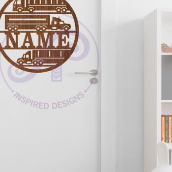 Intra απο ξύλο plywood 3mm-4mm πάχος – Σημάδι ονόματος Semi Trucks Laser Δίασταση  20x20 cm INTRAFABR-101136940 - Image 3