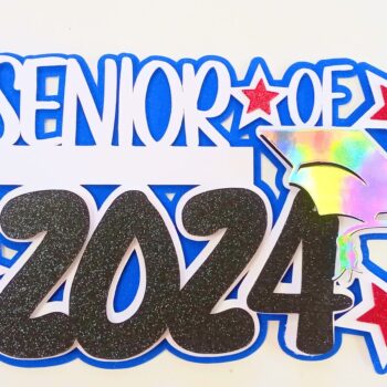 Intra απο ξύλο plywood 3mm-4mm πάχος – Senior 2024 Cake Topper Δίασταση  20x20 cm INTRAFABR-103154519 - Image 3