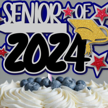 Intra απο ξύλο plywood 3mm-4mm πάχος – Senior 2024 Cake Topper Δίασταση  20x20 cm INTRAFABR-103154519 - Image 4