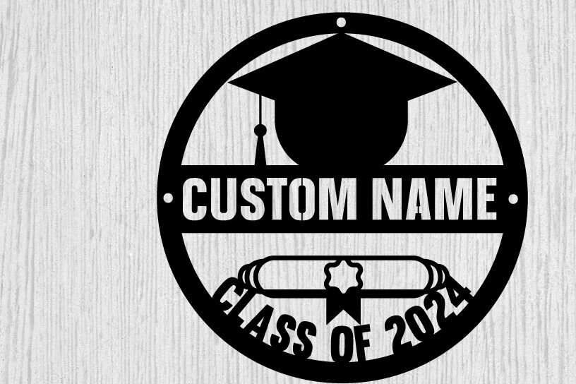 Intra απο ξύλο plywood 3mm-4mm πάχος – Senior Class του 2024 Metal Sign Laser Δίασταση  40x30 cm INTRAFABR-100321310