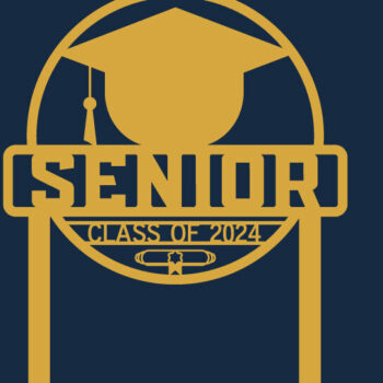 Intra απο ξύλο plywood 3mm-4mm πάχος – Senior Class του 2024 Metal Sign Laser Δίασταση  40x30 cm INTRAFABR-100258270 - Image 2