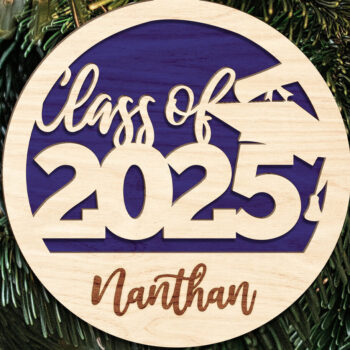 Intra απο ξύλο plywood 3mm-4mm πάχος – Senior Class of 2025 Ornament Δίασταση  20x20 cm INTRAFABR-123189541 - Image 1