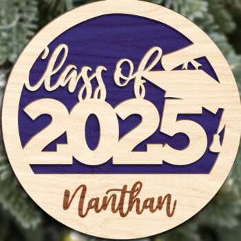 Intra απο ξύλο plywood 3mm-4mm πάχος – Senior Class of 2025 Ornament Δίασταση  20x20 cm INTRAFABR-123189541 - Image 2