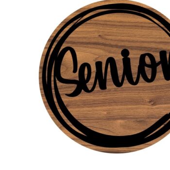 Intra απο ξύλο plywood 3mm-4mm πάχος – Senior Round Photo Prop Δίασταση  20x20 cm INTRAFABR-9779776 - Image 1