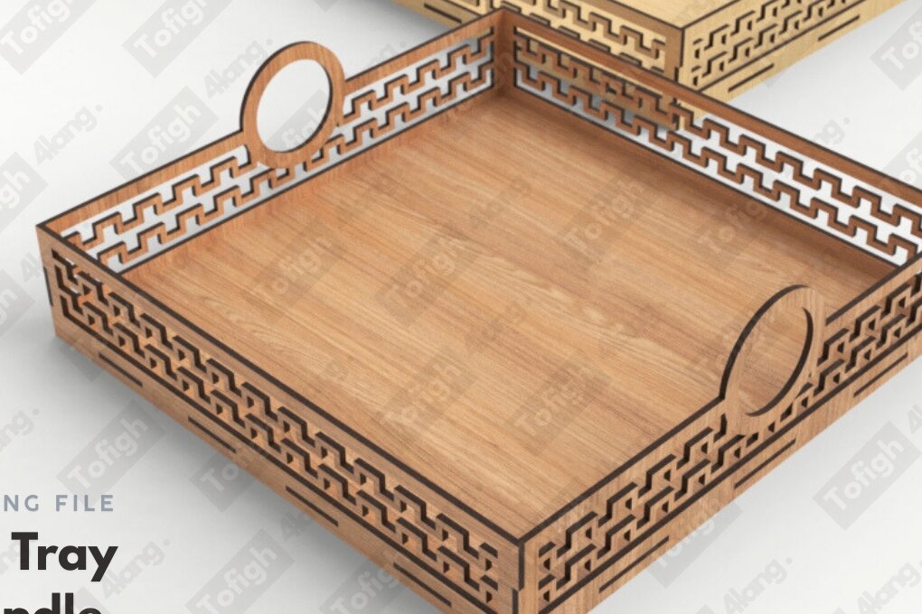 Intra απο ξύλο plywood 3mm-4mm πάχος – Δίσκος σερβιρίσματος | Αρχείο κοπής με λέιζερ | Αρχείο Δίασταση  20x20 cm INTRAFABR-117905532