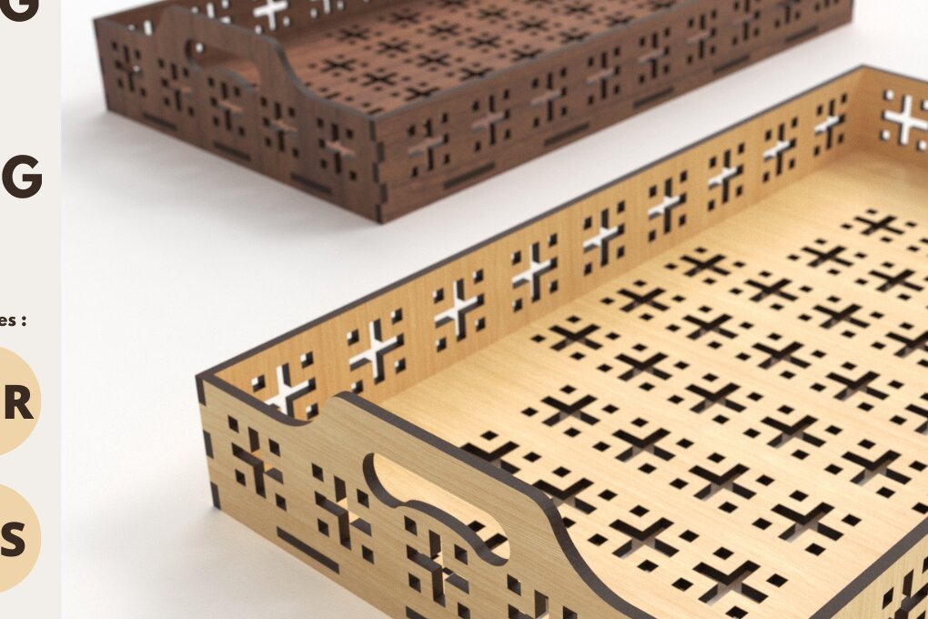 Intra απο ξύλο plywood 3mm-4mm πάχος – Δίσκος σερβιρίσματος Αρχείο Αποκοπής Laser,, Laser Δίασταση  20x20 cm INTRAFABR-81918025