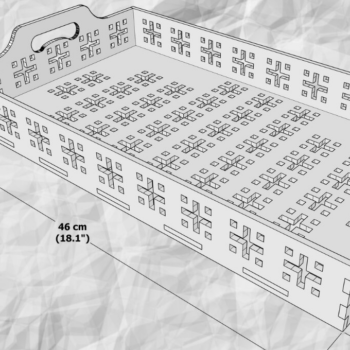 Intra απο ξύλο plywood 3mm-4mm πάχος – Δίσκος σερβιρίσματος Αρχείο Αποκοπής Laser,, Laser Δίασταση  20x20 cm INTRAFABR-81918025 - Image 8