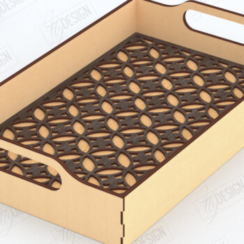 Intra απο ξύλο plywood 3mm-4mm πάχος – Δίσκος σερβιρίσματος | Δίσκος ορεκτικών για σνακ |CNC Δίασταση 20x20 cm INTRAFABR-119310548 - Image 1