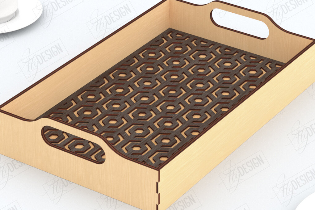 Intra απο ξύλο plywood 3mm-4mm πάχος – Δίσκος σερβιρίσματος | Δίσκος ορεκτικών για σνακ |CNC Δίασταση  20x20 cm INTRAFABR-119310549