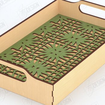 Intra απο ξύλο plywood 3mm-4mm πάχος – Δίσκος σερβιρίσματος | Δίσκος ορεκτικών για σνακ |CNC Δίασταση  20x20 cm INTRAFABR-119600991 - Image 1