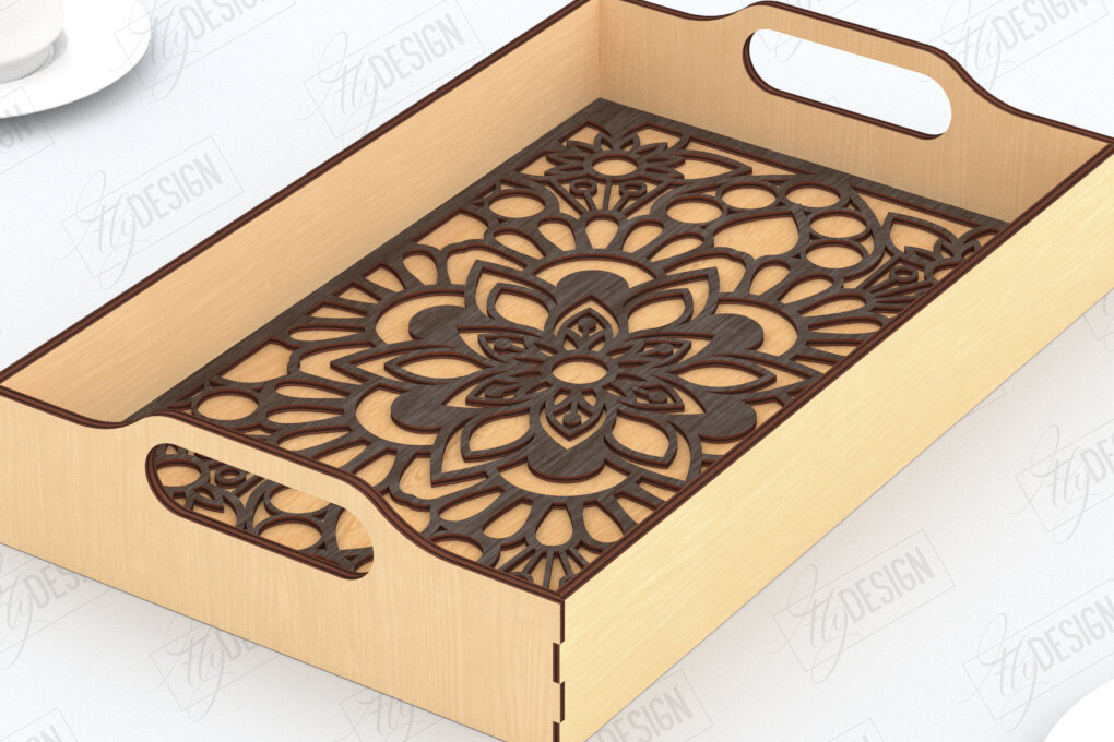 Intra απο ξύλο plywood 3mm-4mm πάχος – Δίσκος σερβιρίσματος | Δίσκος ορεκτικών για σνακ |CNC Δίασταση  20x20 cm INTRAFABR-119600992