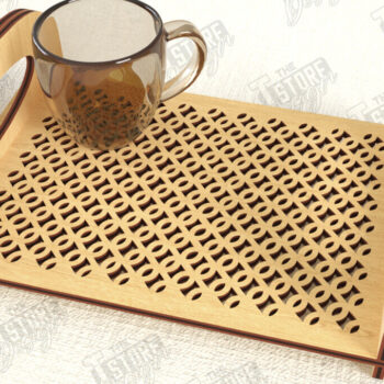 Intra απο ξύλο plywood 3mm-4mm πάχος – Δίσκος σερβιρίσματος | Δίσκος ορεκτικών για σνακ |CNC Δίασταση 20x20 cm INTRAFABR-119126128 - Image 1