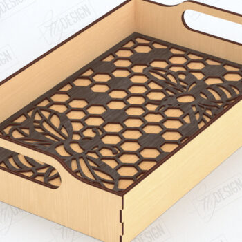 Intra απο ξύλο plywood 3mm-4mm πάχος – Δίσκος σερβιρίσματος | Δίσκος ορεκτικών για σνακ |CNC Δίασταση  20x20 cm INTRAFABR-119601003 - Image 1