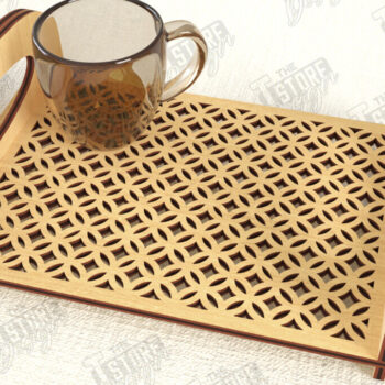 Intra απο ξύλο plywood 3mm-4mm πάχος – Δίσκος σερβιρίσματος | Δίσκος ορεκτικών για σνακ |CNC Δίασταση 20x20 cm INTRAFABR-119126134 - Image 1