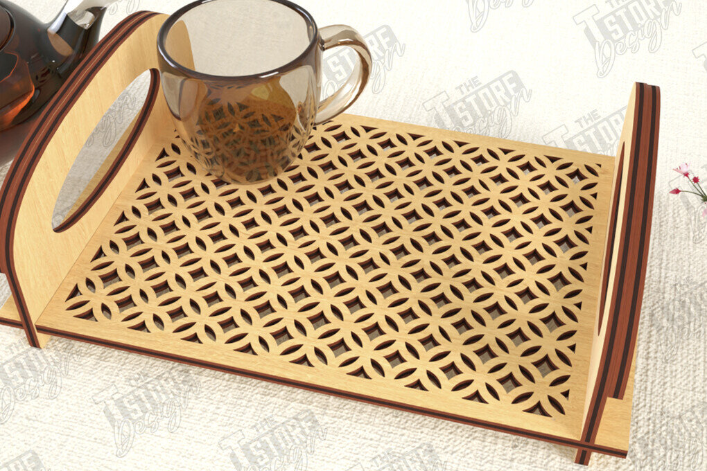 Intra απο ξύλο plywood 3mm-4mm πάχος – Δίσκος σερβιρίσματος | Δίσκος ορεκτικών για σνακ |CNC Δίασταση  20x20 cm INTRAFABR-119126134