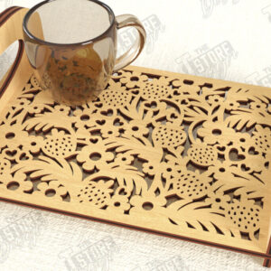 Intra απο ξύλο plywood 3mm-4mm πάχος – Δίσκος σερβιρίσματος | Δίσκος ορεκτικών για σνακ |CNC Δίασταση  20x20 cm INTRAFABR-119306873