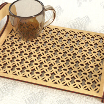 Intra απο ξύλο plywood 3mm-4mm πάχος – Δίσκος σερβιρίσματος | Δίσκος ορεκτικών για σνακ |CNC Δίασταση 20x20 cm INTRAFABR-119306877 - Image 1