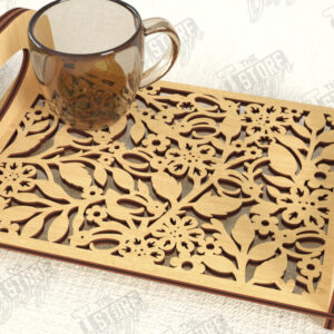 Intra απο ξύλο plywood 3mm-4mm πάχος – Δίσκος σερβιρίσματος | Δίσκος ορεκτικών για σνακ |CNC Δίασταση  20x20 cm INTRAFABR-119306880