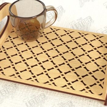 Intra απο ξύλο plywood 3mm-4mm πάχος – Δίσκος σερβιρίσματος | Δίσκος ορεκτικών για σνακ |CNC Δίασταση  20x20 cm INTRAFABR-119306881 - Image 1