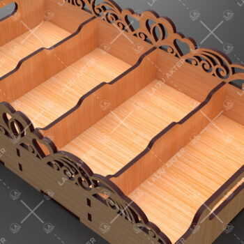 Intra απο ξύλο plywood 3mm-4mm πάχος – Δίσκος σερβιρίσματος για την Ημέρα του Αγίου Βαλεντίνου, Δίασταση  20x20 cm INTRAFABR-88672781 - Image 2