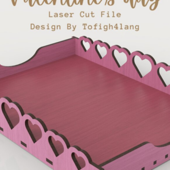 Intra απο ξύλο plywood 3mm-4mm πάχος – Δίσκος σερβιρίσματος για την Ημέρα του Αγίου Βαλεντίνου, Δίασταση  20x20 cm INTRAFABR-85182746 - Image 2