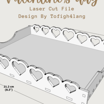Intra απο ξύλο plywood 3mm-4mm πάχος – Δίσκος σερβιρίσματος για την Ημέρα του Αγίου Βαλεντίνου, Δίασταση  20x20 cm INTRAFABR-85182746 - Image 4