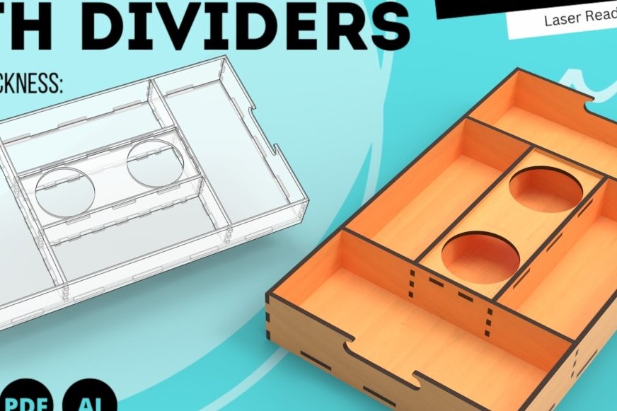 Intra απο ξύλο plywood 3mm-4mm πάχος – Δίσκος σερβιρίσματος με διαχωριστικά, Δίασταση  20x20 cm INTRAFABR-84071233