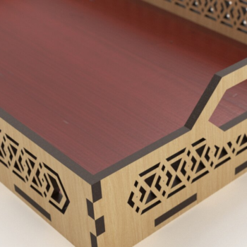 Intra απο ξύλο plywood 3mm-4mm πάχος – Δίσκοι σερβιρίσματος με λαβή, Δίασταση  20x20 cm INTRAFABR-81946448 - Image 5