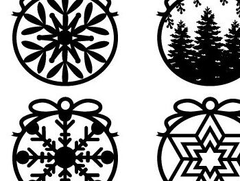 Intra απο ξύλο plywood 3mm-4mm πάχος – Σετ Μοντέρνα Χριστουγεννιάτικη Μπάλα,ΣΤΟΛΙΔΙΑ Lase Δίασταση  20x20 cm INTRAFABR-84386816 - Image 3