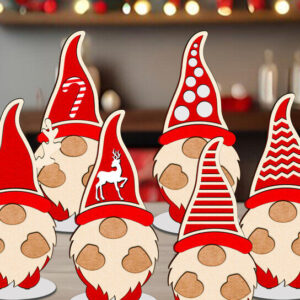 Intra απο ξύλο plywood 3mm-4mm πάχος – Σετ 10 Πακέτο Χριστουγεννιάτικων καλικάντζαρων Δίασταση 20x20 cm INTRAFABR-119040004