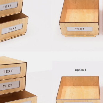 Intra απο ξύλο plywood 3mm-4mm πάχος – Σετ 12 Συρταριέρα με Δίασταση 20x20 cm INTRAFABR-105866951 - Image 4