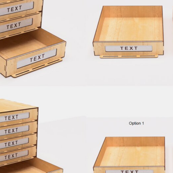 Intra απο ξύλο plywood 3mm-4mm πάχος – Σετ 12 Συρταριέρα με Δίασταση 20x20 cm INTRAFABR-105866951 - Image 5