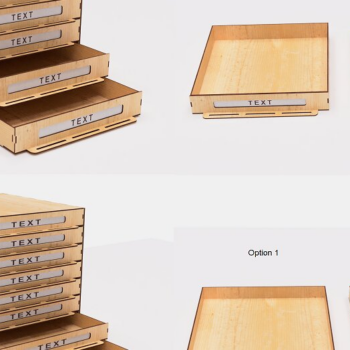 Intra απο ξύλο plywood 3mm-4mm πάχος – Σετ 12 Συρταριέρα με Δίασταση 20x20 cm INTRAFABR-105866951 - Image 6