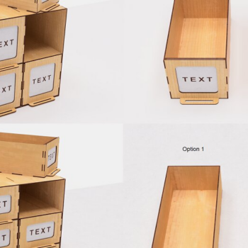 Intra απο ξύλο plywood 3mm-4mm πάχος – Σετ 12 Συρταριέρα με Δίασταση 20x20 cm INTRAFABR-105866951 - Image 7