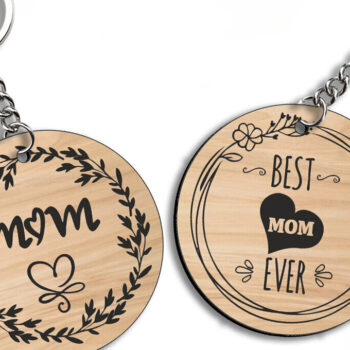 Intra απο ξύλο plywood 3mm-4mm πάχος – Σετ μπρελόκ 2 δώρων για τη γιορτή της μητέρας Δίασταση 5x5 cm INTRAFABR-120839031 - Image 1