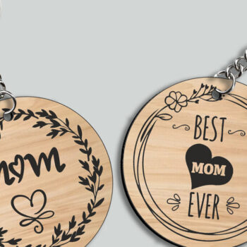 Intra απο ξύλο plywood 3mm-4mm πάχος – Σετ μπρελόκ 2 δώρων για τη γιορτή της μητέρας Δίασταση 5x5 cm INTRAFABR-120839031 - Image 3