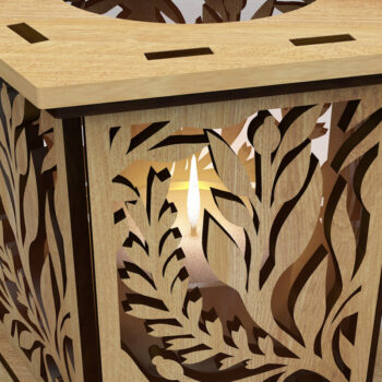 Intra απο ξύλο plywood 3mm-4mm πάχος – Σετ 3 Κηροπήγια Δίασταση 20x20 cm INTRAFABR-108890513 - Image 8