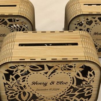 Intra απο ξύλο plywood 3mm-4mm πάχος – Σετ 3 χαρτοκιβωτίων με προσαρμοσμένα ονόματα Δίασταση  20x20 cm INTRAFABR-117727216 - Image 2