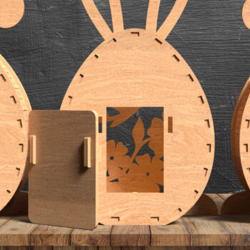 Intra απο ξύλο plywood 3mm-4mm πάχος – Σετ 3 Πασχαλινά Φανάρια Αυγού με λέιζερ Δίασταση 20x20 cm INTRAFABR-117470214 - Image 5