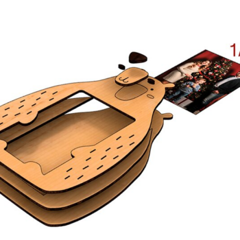 Intra απο ξύλο plywood 3mm-4mm πάχος – Σετ με 3 αστείες κορνίζες Δίασταση  20x20 cm INTRAFABR-111343345 - Image 2