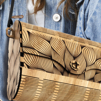 Intra απο ξύλο plywood 3mm-4mm πάχος – Σετ 3 Ξύλινη Τσάντα κομμένη με Laser Δίασταση 20x20 cm INTRAFABR-122623968 - Image 1