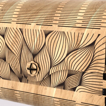 Intra απο ξύλο plywood 3mm-4mm πάχος – Σετ 3 Ξύλινη Τσάντα κομμένη με Laser Δίασταση 20x20 cm INTRAFABR-122623968 - Image 2