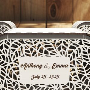 Intra απο ξύλο plywood 3mm-4mm πάχος – Σετ 3 προσωποποιημένων κουτιών με κάρτες γάμου Δίασταση  20x20 cm INTRAFABR-115720719