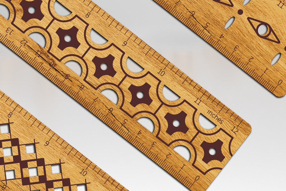 Intra απο ξύλο plywood 3mm-4mm πάχος – ΣΕΤ 3 Ξύλινοι Χάρακες Δίασταση  20x20 cm INTRAFABR-123435366