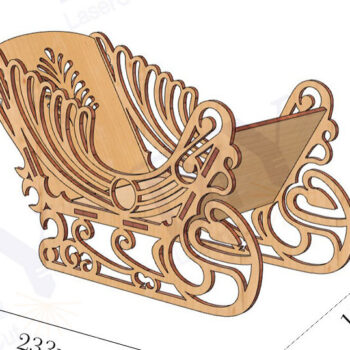 Intra απο ξύλο plywood 3mm-4mm πάχος – Σετ 4 DIY χριστουγεννιάτικο πιάτο με έλκηθρο Δίασταση  20x20 cm INTRAFABR-111860642 - Image 3