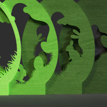 Intra απο ξύλο plywood 3mm-4mm πάχος – Σετ με 4 Πασχαλινά κομμένα με λέιζερ , Αυγά λαγουδάκι Δίασταση 20x20 cm INTRAFABR-117254444 - Image 8